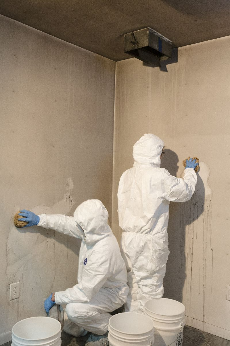 rbw picture of restoration specialists cleaning fire damage